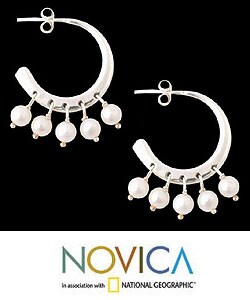'Dancing' Pearl Earrings (Mexico)