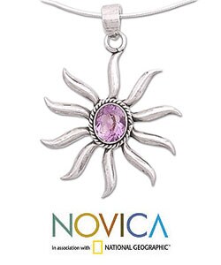 Amethyst 'Purple Sun' Choker (India)