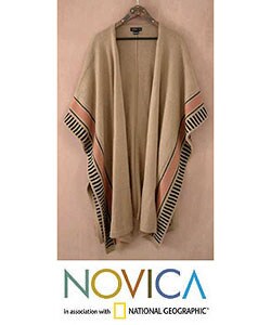 Alpaca Wool 'Desert Sand' Shawl (Peru)