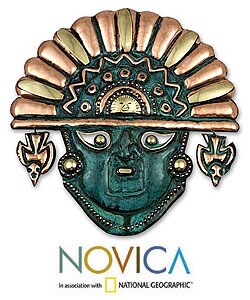 Copper 'Crowned Ai Apaec' Mask (Peru)