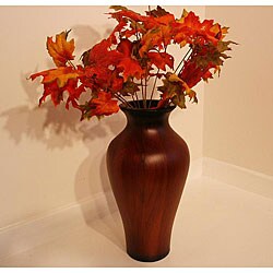 Carmelita Mahogany Wood Vase