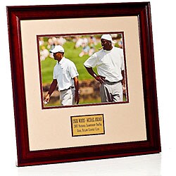 Tiger Woods and Michael Jordan Framed Golf Plaque