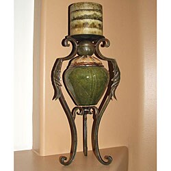 Urn Style Green Indoor/ Outdoor Candle Holder