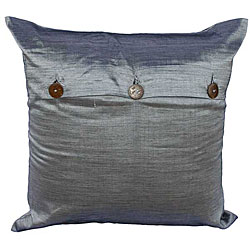 Handmade Silver Thai Silk Cushion Cover