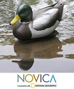 Wood 'Male Mallard' Statuette (Indonesia)