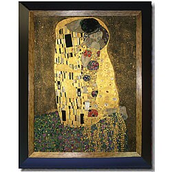 Gustav Klimt 'The Kiss' Framed Canvas
