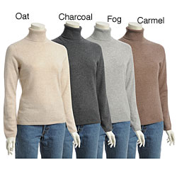 Lusso Women's Cashmere Turtleneck Sweater