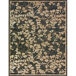 Machine-made Amber Chocolate/ Black Rug (2'6 x 7'9)