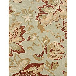 Tufted Kali Gold/ Red Polyacrylic Rug (7'6 x 9'6)