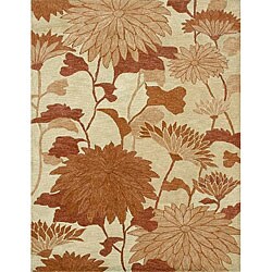 Tufted Kali Beige/ Rust Polyacrylic Rug (5' x 7'6)