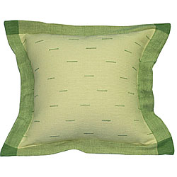 Handmade Textured Light Green Cushion Cover.