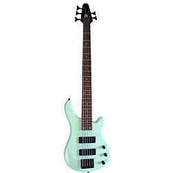 Teal Five-string Electric Bass