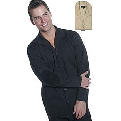 Oggi Moda Men's Suede Elbow Patches Cardigan
