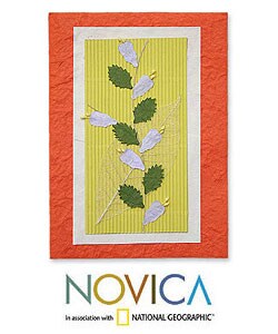 Set of 8 'Sunny Lilac' Greeting Cards (Thailand)