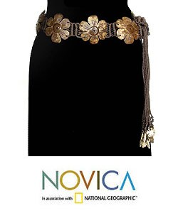 'Cocoa Blossom' Coconut Shell Belt (Thailand)