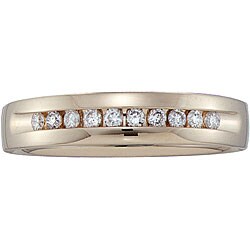 Men's 1/4CT 14K Gold and Diamond Band