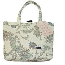 American Mills Jacobean Floral Small Quilted Tote
