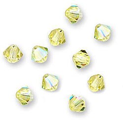 Jonquil AB Austrian Crystal 4 mm Bicone Beads (Case of 50)