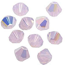 Rosewater Opal AB 4-mm Bicone Austrian Crystal Beads (Case of 50)