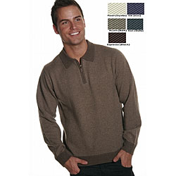 Oggi Moda Zip-front Cashmere Sweater Polo