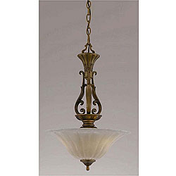 Camelot 3-light Burnished Brass Pendant