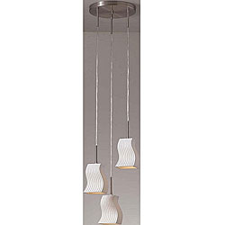 Porcelaino Wind 3-light Satellite Pendant