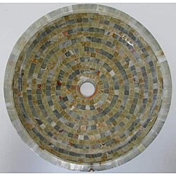 DeNovo Green/ Honey Onyx Mosaic Stone Sink