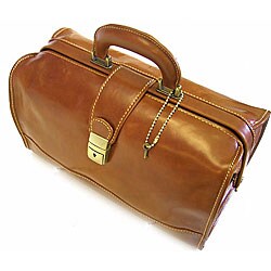 Floto Olive Leather Ciabatta Duffel Bag