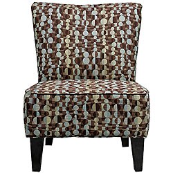Hali Armless Orbit Brown and Blue Chair