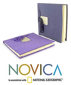 Set of 2 Saa Paper 'Amethyst Dreams' Notebooks (Thailand)