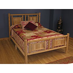 Log Pole Cedar Slat Adirondack Twin Bed