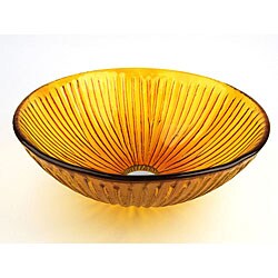 Fontaine Amber Burst Glass Vessel Bathroom Sink