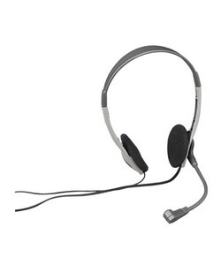 Multimedia Stereo Headset W/ Boom Microphone, Black (Each)