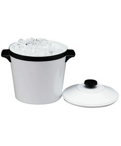 Ice Bucket, 3 Qt., 8''x7-1/4''x8'', White/Black (Each)