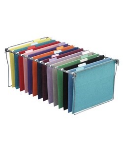 Letter Size 1/5 Tab Colored Hanging Folders (Box of 25)