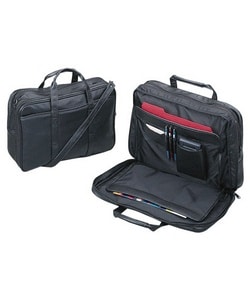 Black Leather Portfolio With Handle
