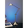 Brushed Steel and Copper Halogen Desk Lamp