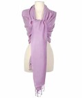 Pashmina and Silk Shawl in Pale Lavender (Pack of 6)