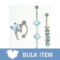 Crystal Highlighted Belly Barbells (Case of 3)