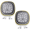 Michele Mies Two-tone Cubic Zirconia Fashion Earrings