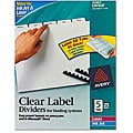 Avery 11444 Index Maker Clear Label Divider Set (Pack of 5)