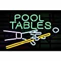 Pool Tables Neon Garage Sign