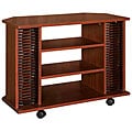 Mahogany Finish Rolling Media Center