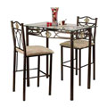 Glass-top Crown Bistro Set