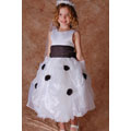 Sophia's Style Black/ White Flower Girl Dress
