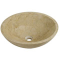 DeNovo Smooth Beige Travertine Vessel Sink