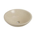 DeNovo Biscuit Stone Bathroom Vessel Sink Set