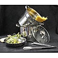 Stainless Steel 8-quart Steamer Set and Bonus Tongs