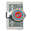 Essential guidepost on money jar poem Silvertone JFK Marine Money Clip