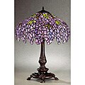 Tiffany-style Wisteria Stained Glass Table Lamp
